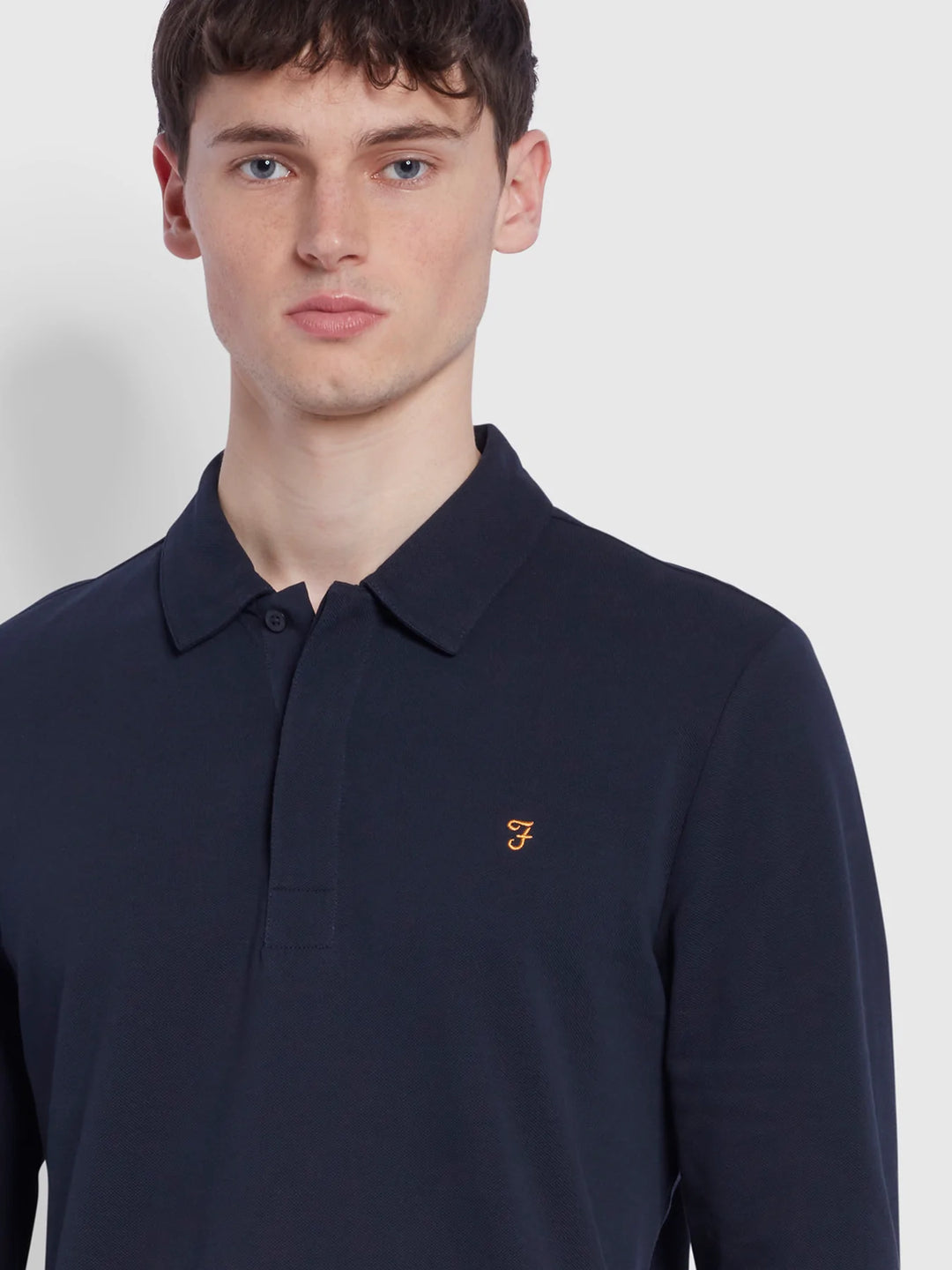 FARAH HASLAM LS POLO - NAVY