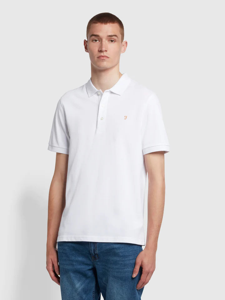 FARAH BLANES SS POLO - WHITE