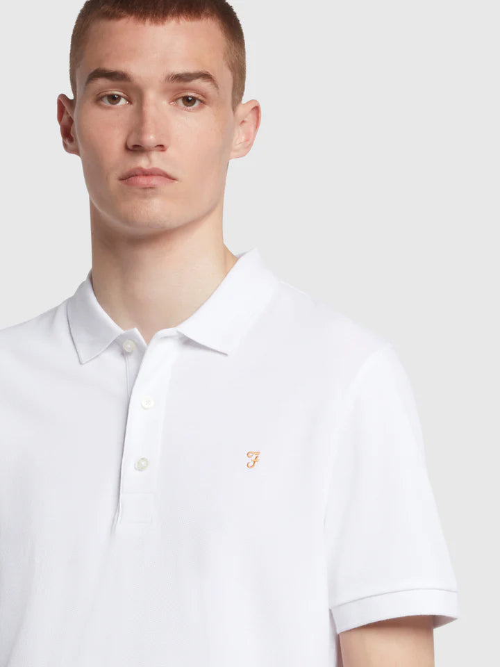 FARAH BLANES SS POLO - WHITE