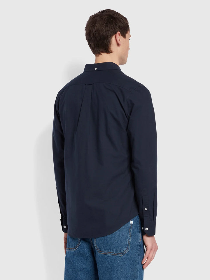 FARAH BREWER LS SHIRT - NAVY