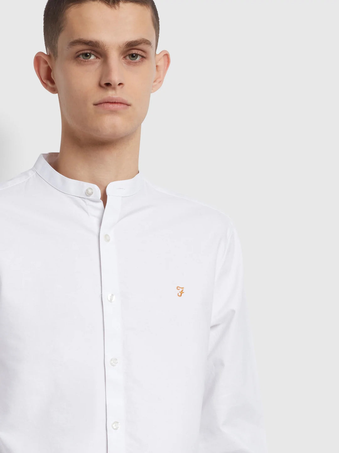 FARAH BREWER LS GRANDAD - WHITE