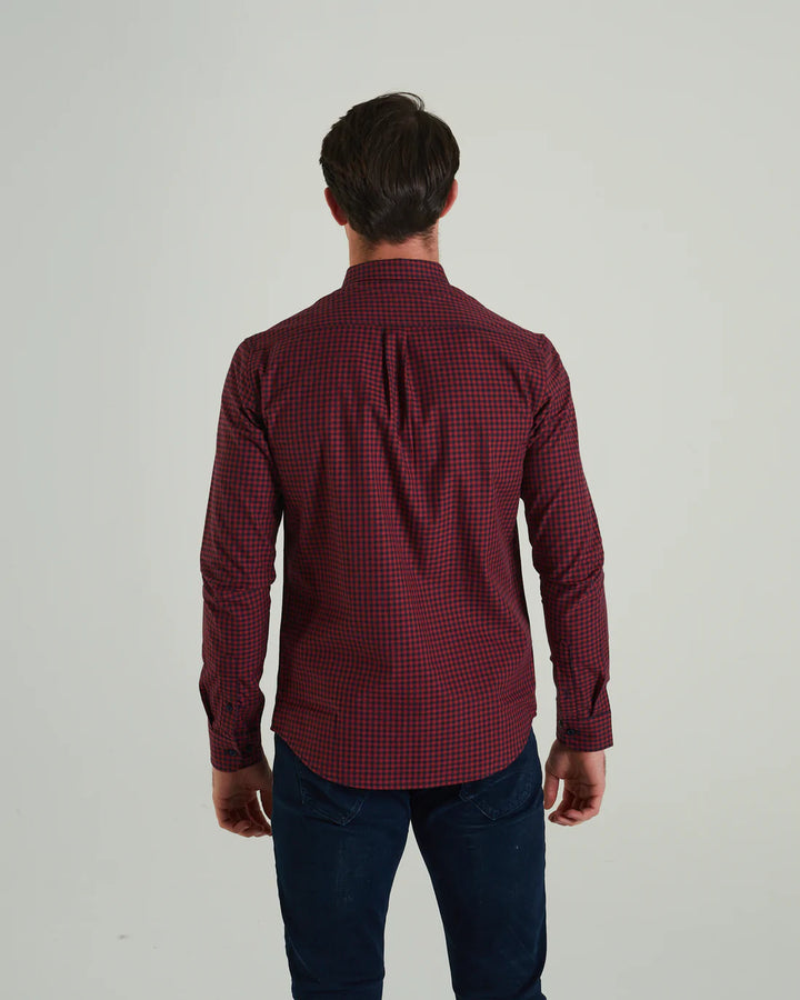 DIESEL COLTRANE L/S SHIRT - RED OXIDE