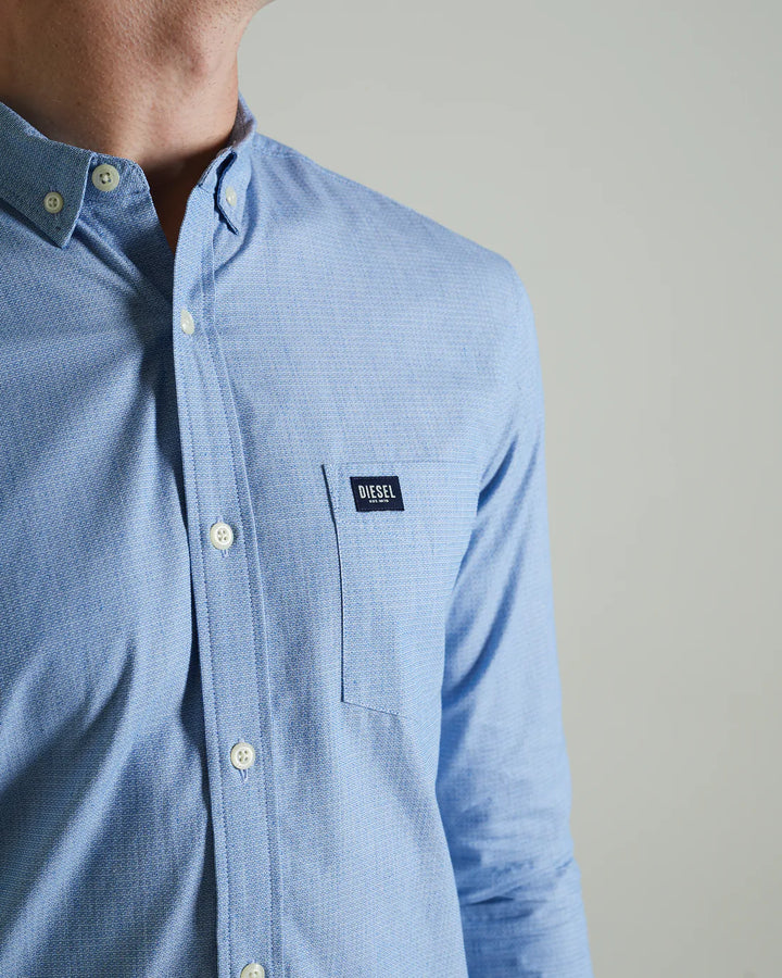 DIESEL JEFFERSON LS SHIRT - BLUE