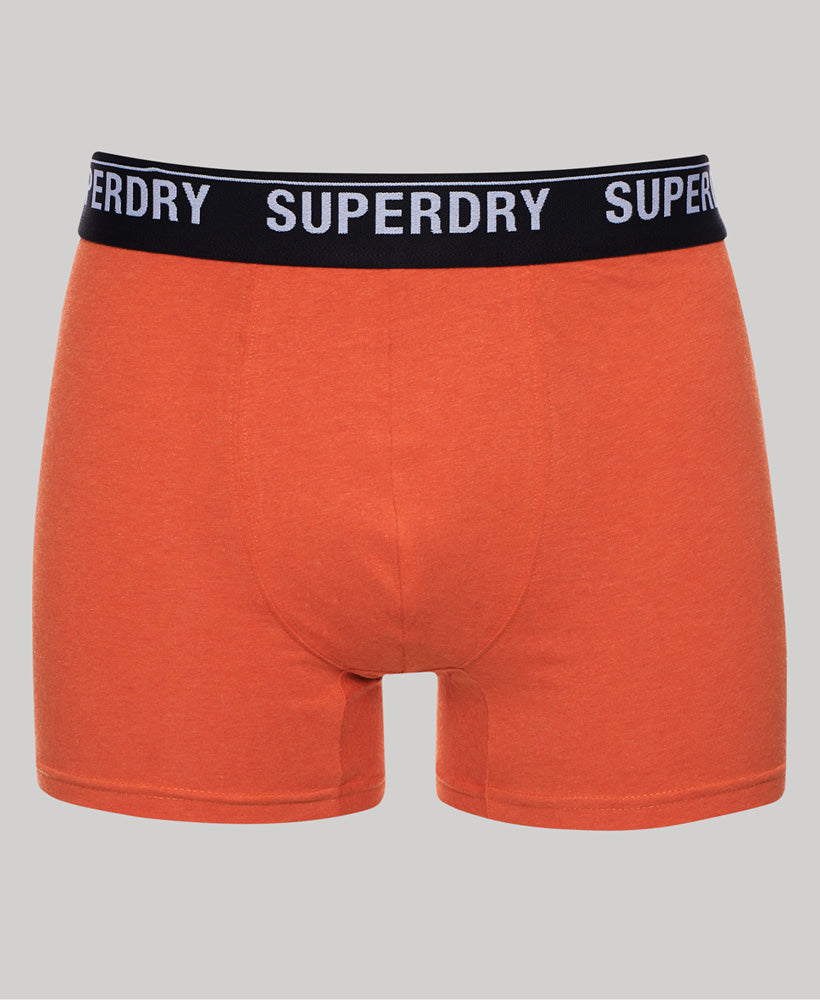 SUPERDRY 3 PACK BOXER - BLACK/ORANGE/GRE