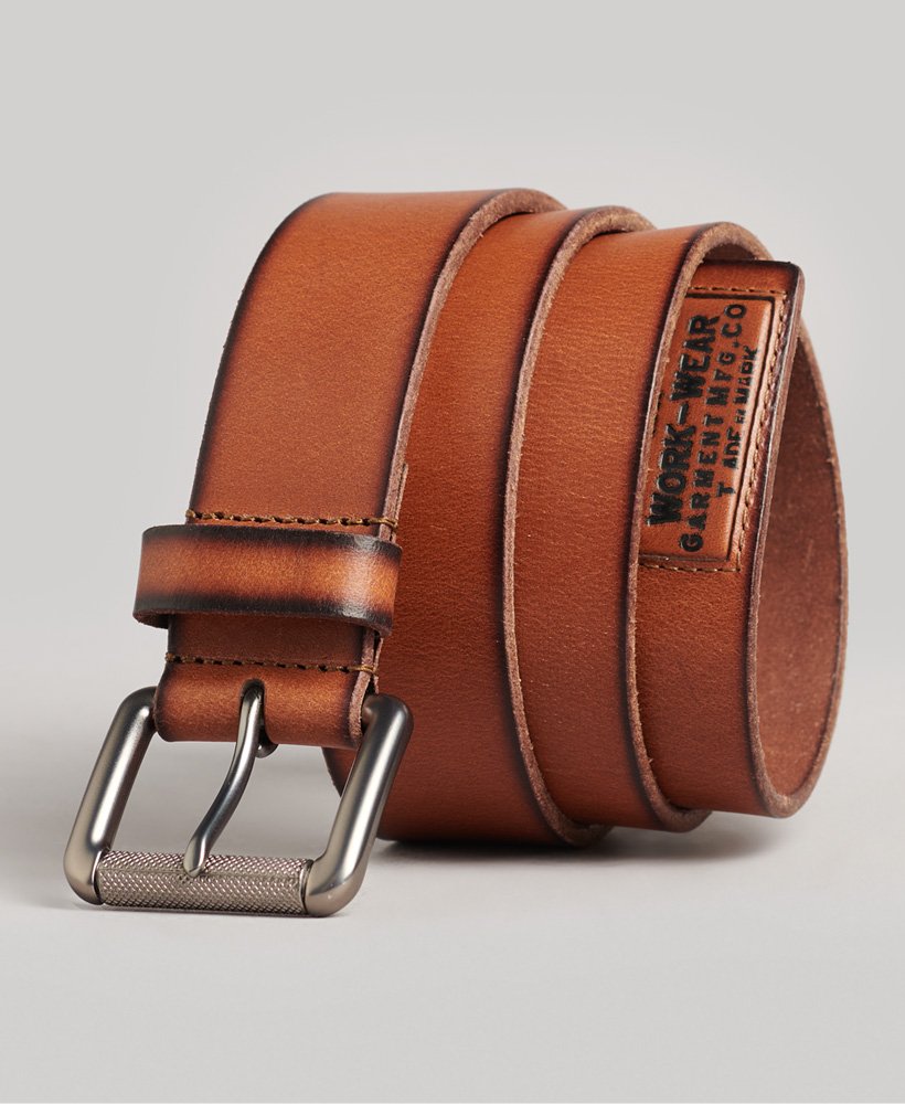 SUPERDRY BADGEMAN BELT - TAN