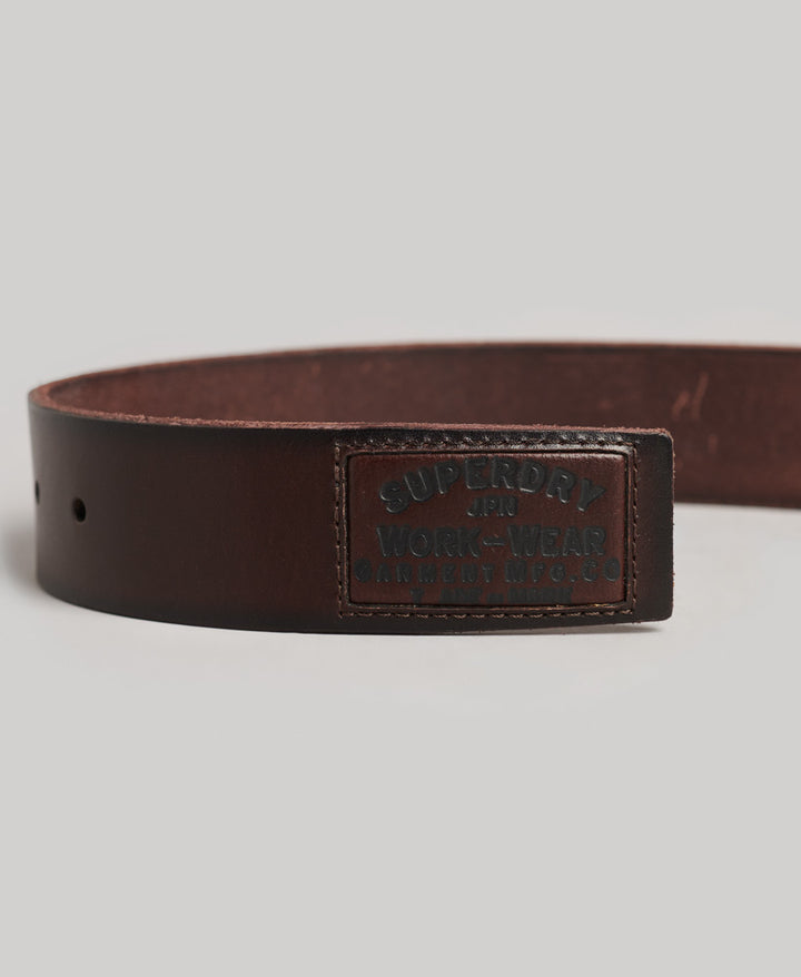 SUPERDRY BADGEMAN BELT - BROWN