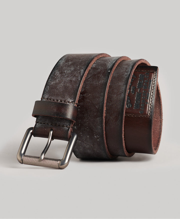 SUPERDRY BADGEMAN BELT - BROWN