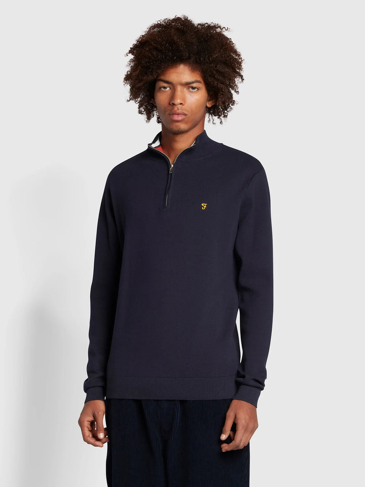 FARAH LOUDER 1/4 ZIP - TRUE NAVY